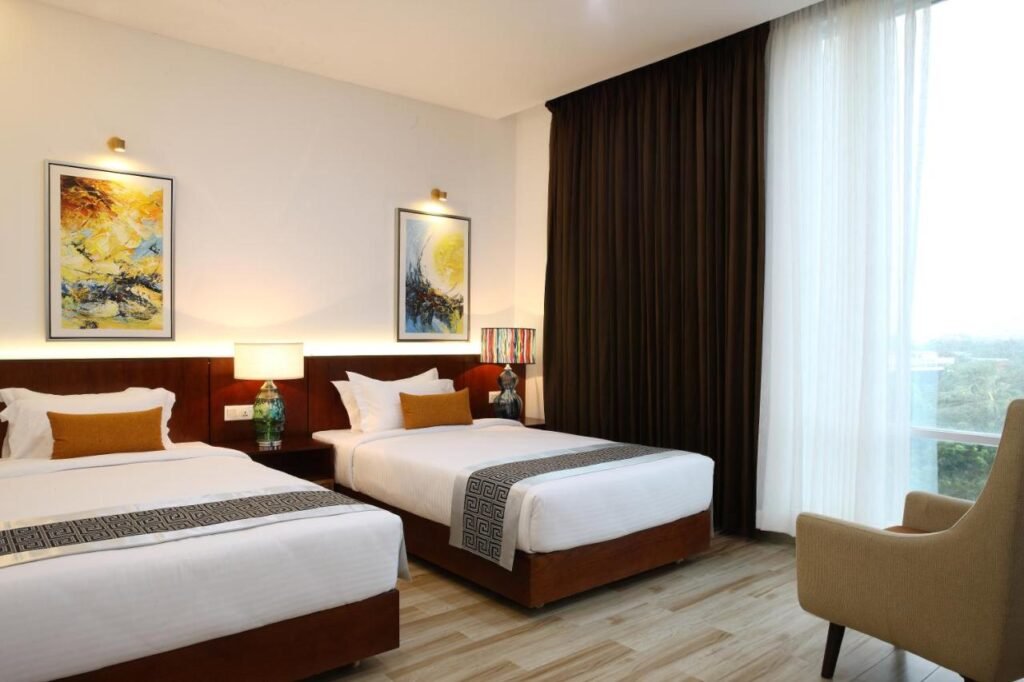 Deluxe twin room at Empyrean Hotel Dhaka