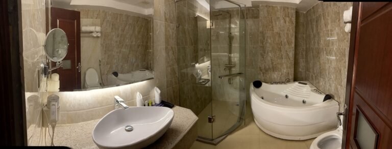 Suite bathroom with jacuzzi tub at Hotel Tower Inn, Chattogram