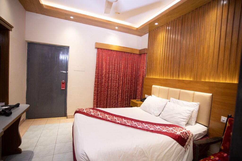 Guest room with double bed at Praasad Paradise Hotel and Resort, Cox's Bazar