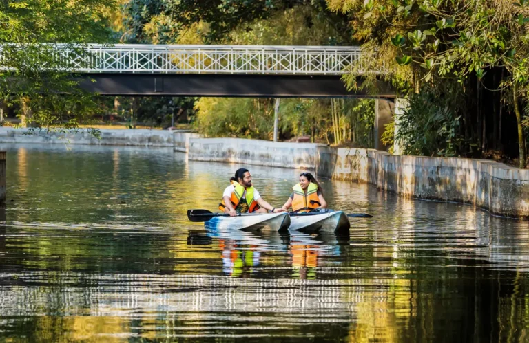 Couple kayaking at Sarah Resort, Gazipur
