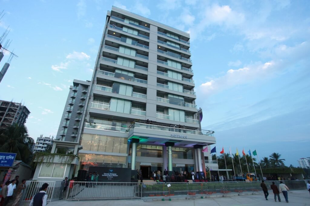 Sayeman Beach Resort tower on Marine Drive, Kolatoli, Cox's Bazar