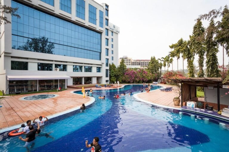 Outdoor swimming pool at Seagull Hotel, Cox's Bazar