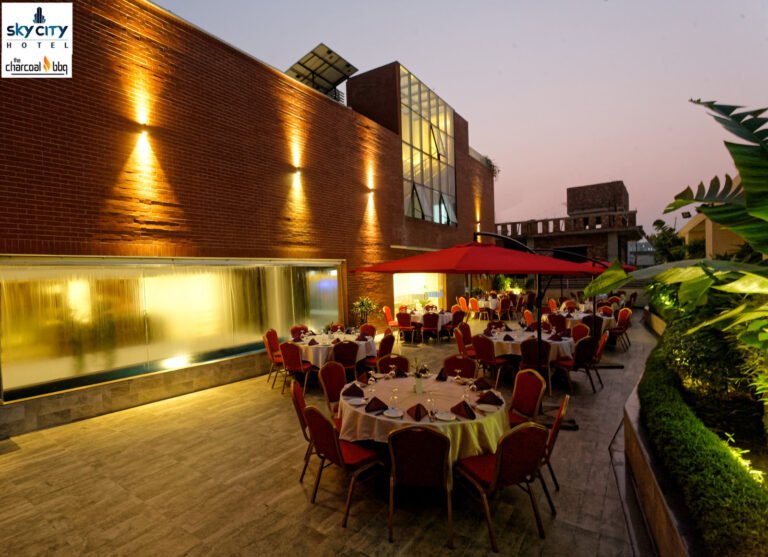 Charcoal BBQ on the garden terrace, Sky City Hotel Dhaka