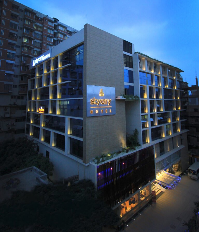 Sky City Hotel Dhaka building at night, Shiddeshwari Circular Road