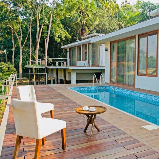 Villa deck with private pool at Seagull Resort and Spa Village, Tangail