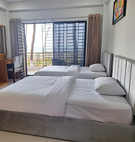 Twin room with balcony sea view at Shuktara Beach Resort